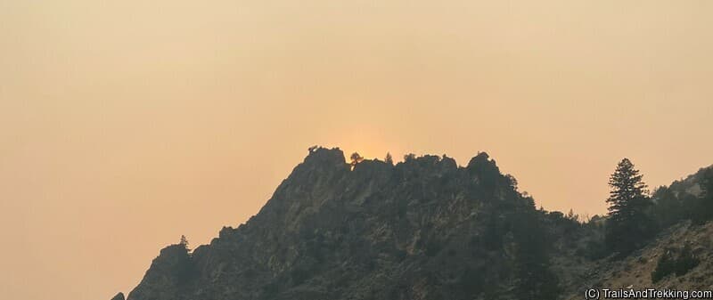Smoke from wildfires, Idaho